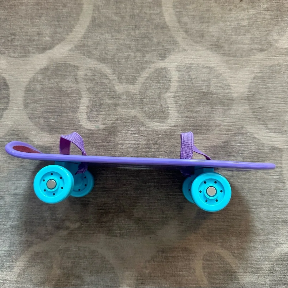 Build A Bear skateboard purple w pink glitter